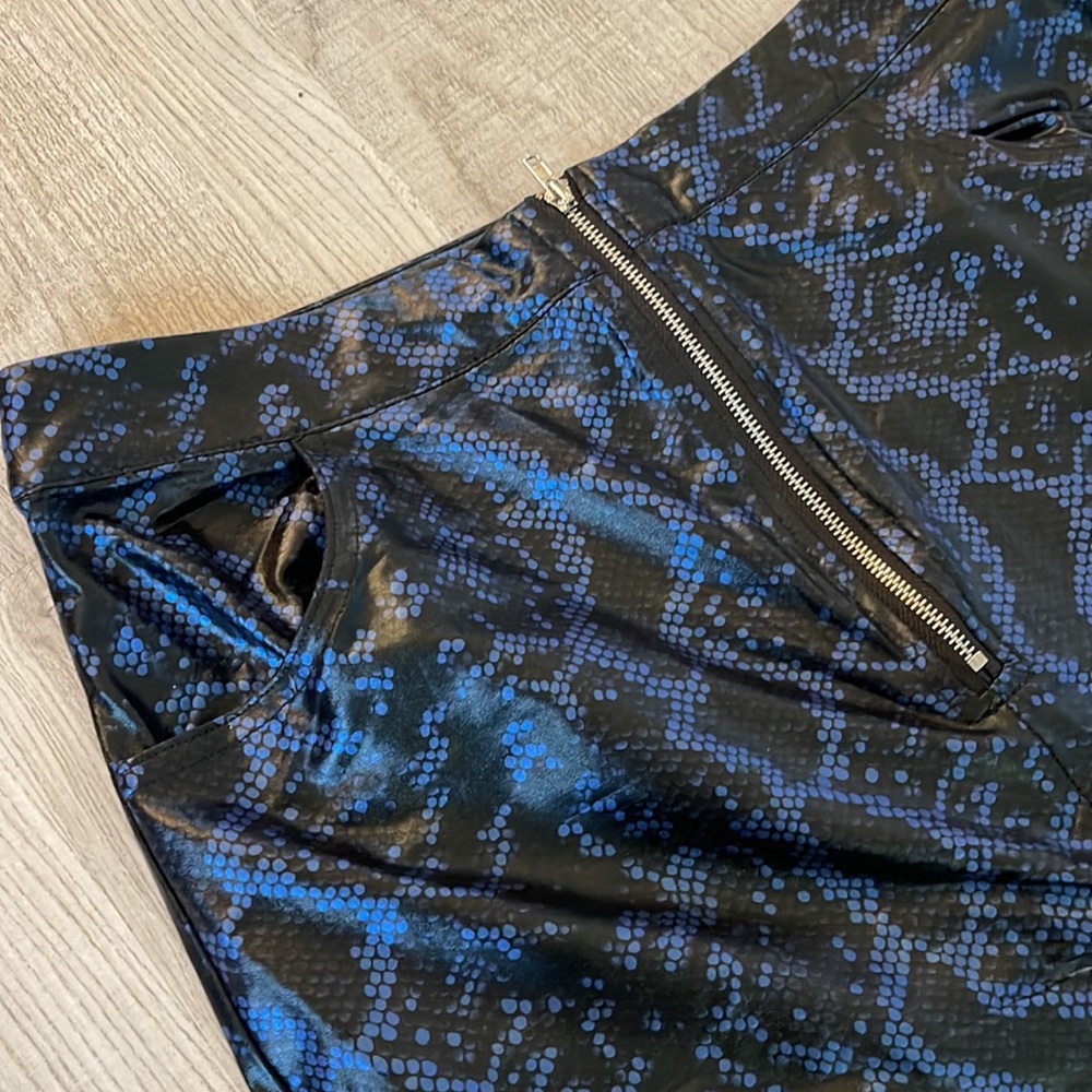 Superdown blue snake print leggings